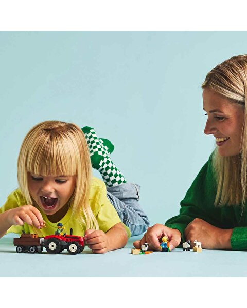 LEGO City Römorklu Kırmızı Çiftlik Traktörü ve Koyun 60461