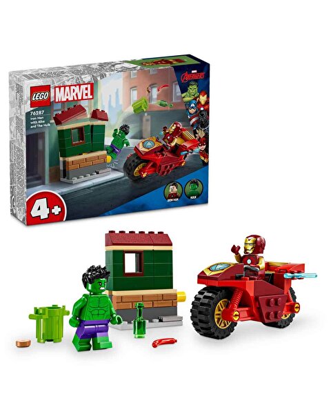 LEGO Marvel Motosikletli Iron Man ve Hulk 76287