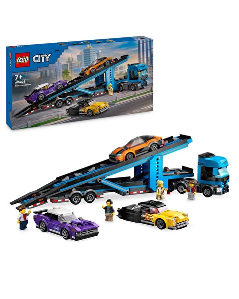 LEGO City Spor Arabalı Araç Taşıma Kamyonu 60408