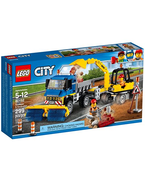 LEGO® City Süpürücü ve Ekskavatör