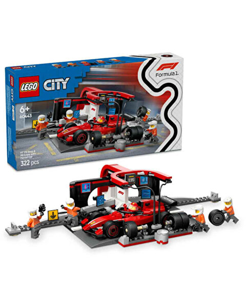LEGO City Ferrari Arabalı F1 Pit Stop ve Pit Ekibi 60443