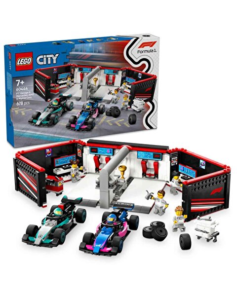 LEGO City F1 Garajı ve Mercedes-AMG ve Alpine Arabaları 60444